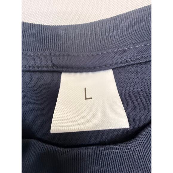 Lot of 2 T-shirts Size Large Navy blue I make Wishes Come True  1 cotton 1 poly - Picture 5 of 9